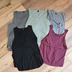 Maternity/Nursing Tank Top Bundle 5 Pieces